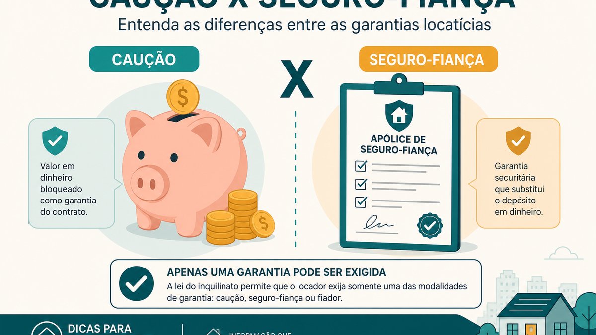 Contrato de locação com destaque para uma única garantia locatícia
